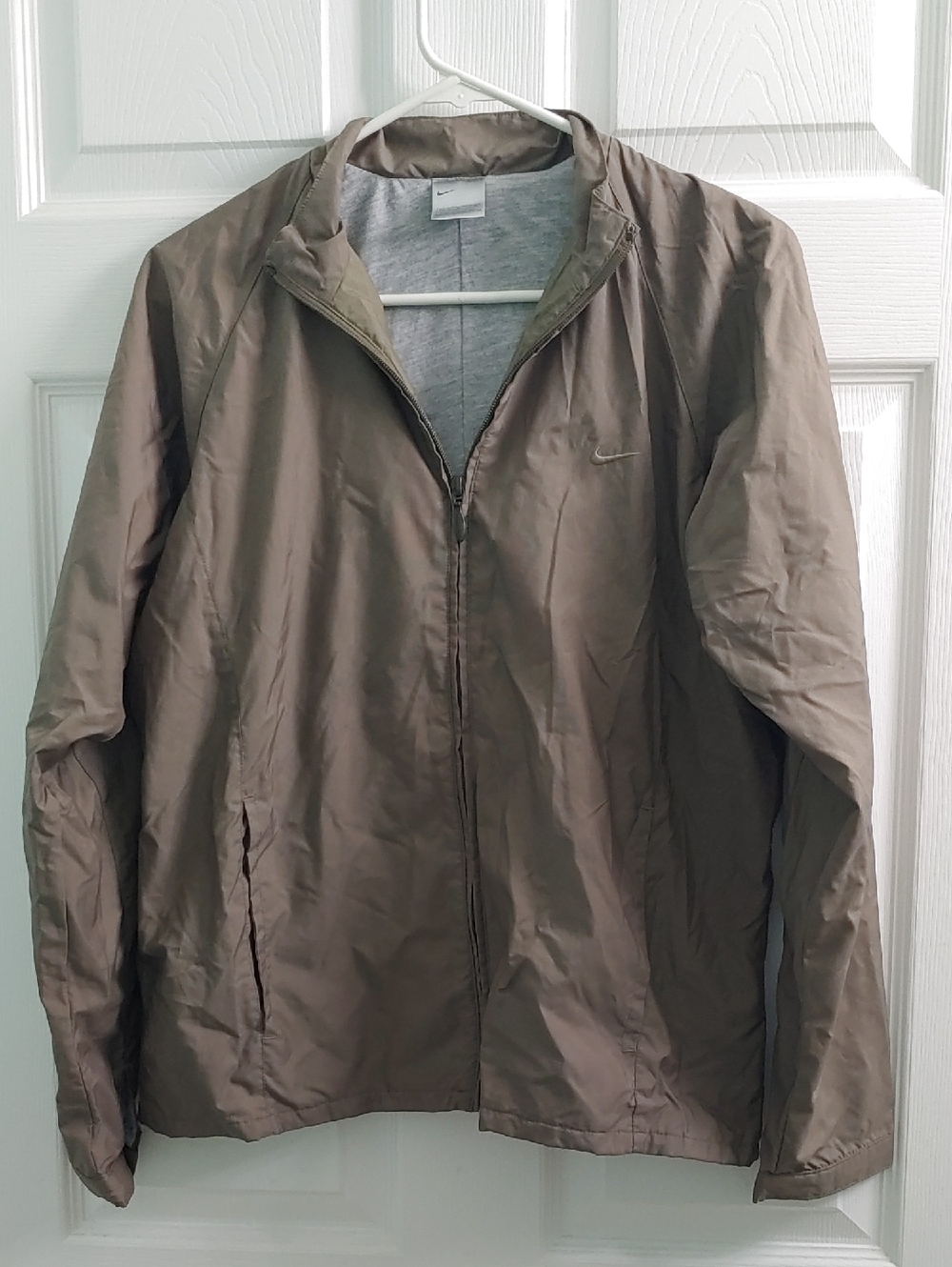 Vintage 90s Nike Jacket Women's Olive Green Lightweight Windbreaker Size M